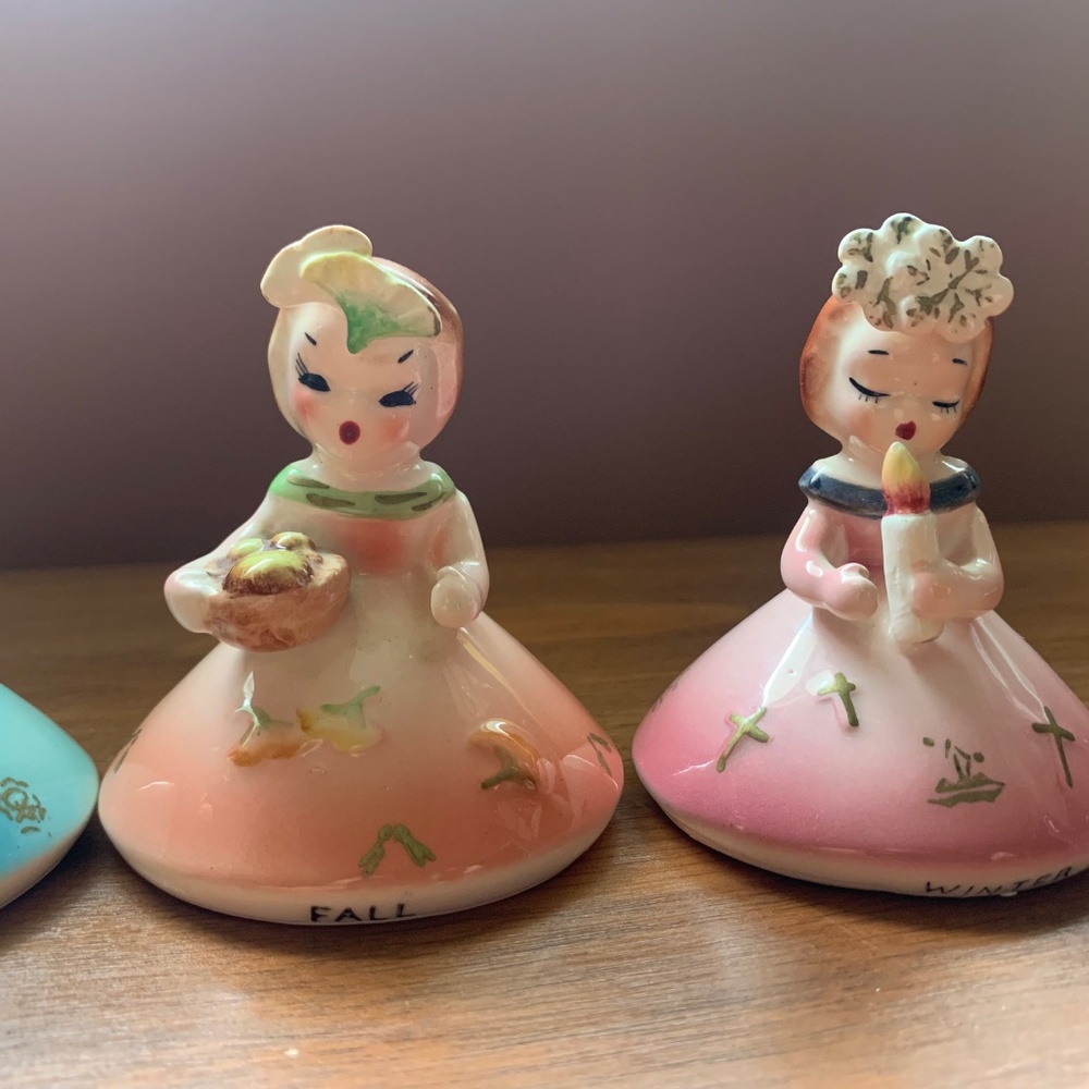Vintage Norcrest Four Seasons Girl Bell Set - Picture 5 of 5